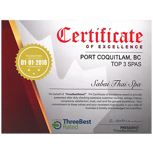 Sabai Certificate of Excellence