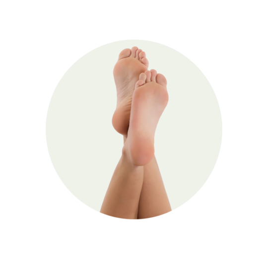 clean feet of a woman
