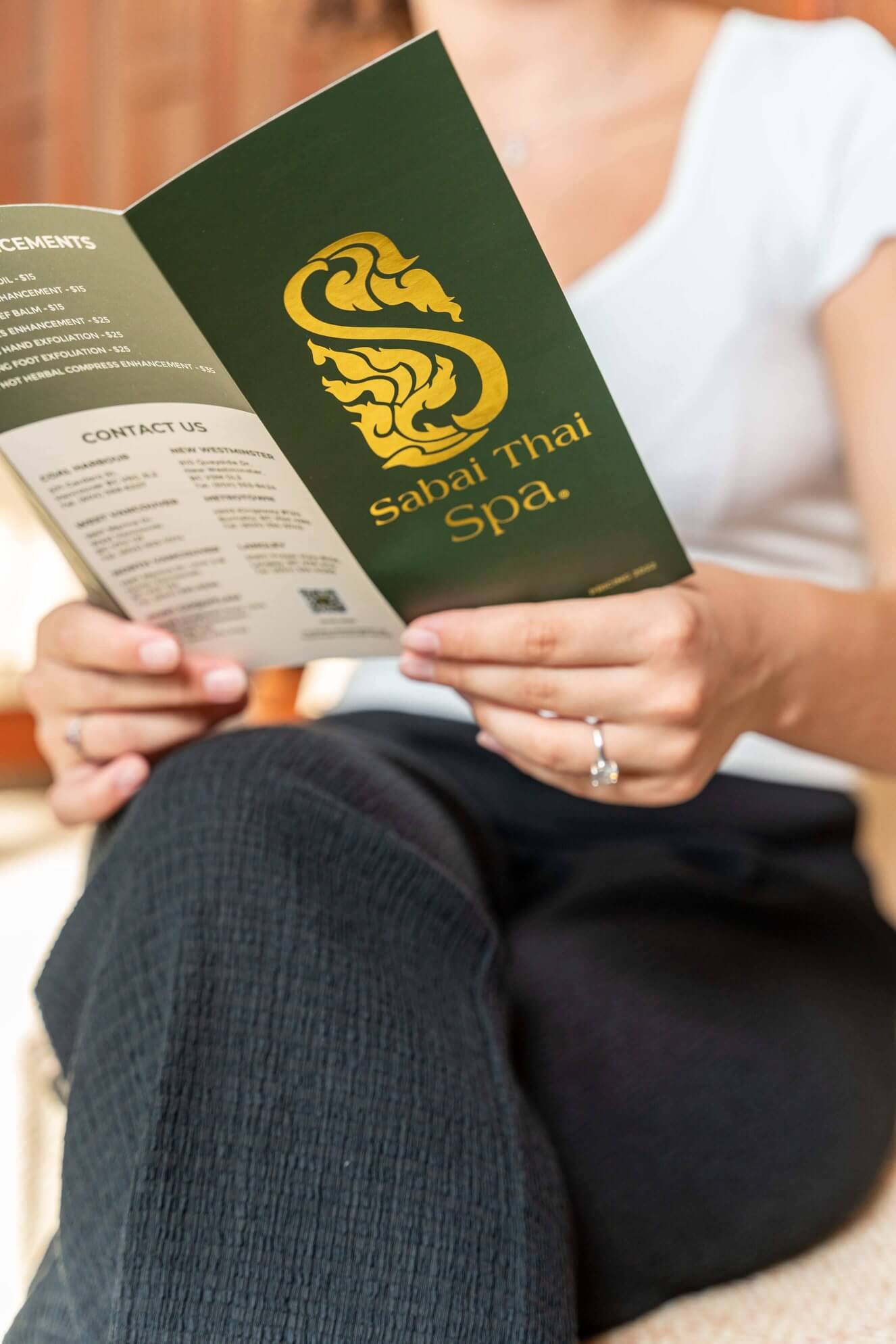 Mature Woman Reading Sabai Voucher
