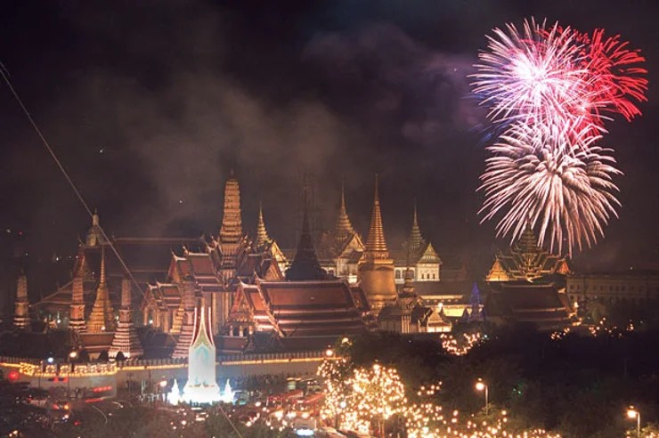 Fireworks in the city