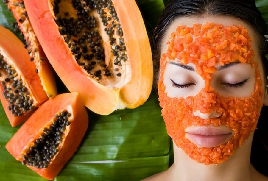 Papaya in face