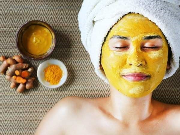 turmeric in face